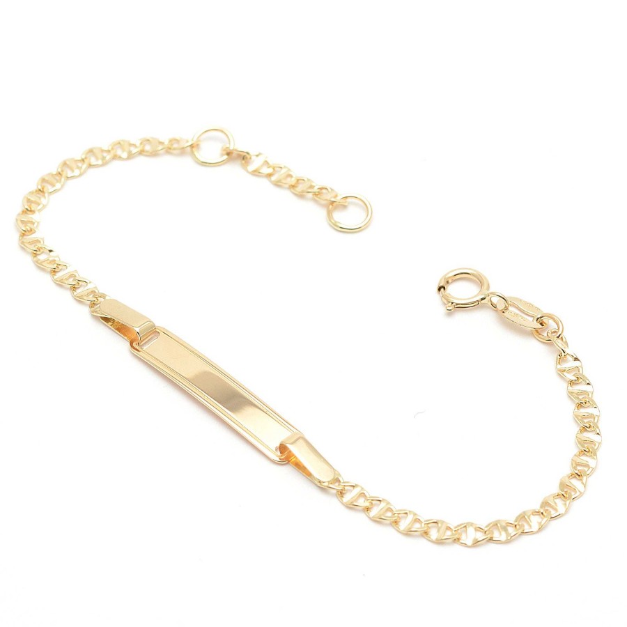 Beb Joyeria Antonio Cumplido | Pulsera Oro Beb Placa Biselada