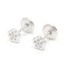 Beb Joyeria Antonio Cumplido | Pendientes Oro Blanco Beb Flor Circonitas