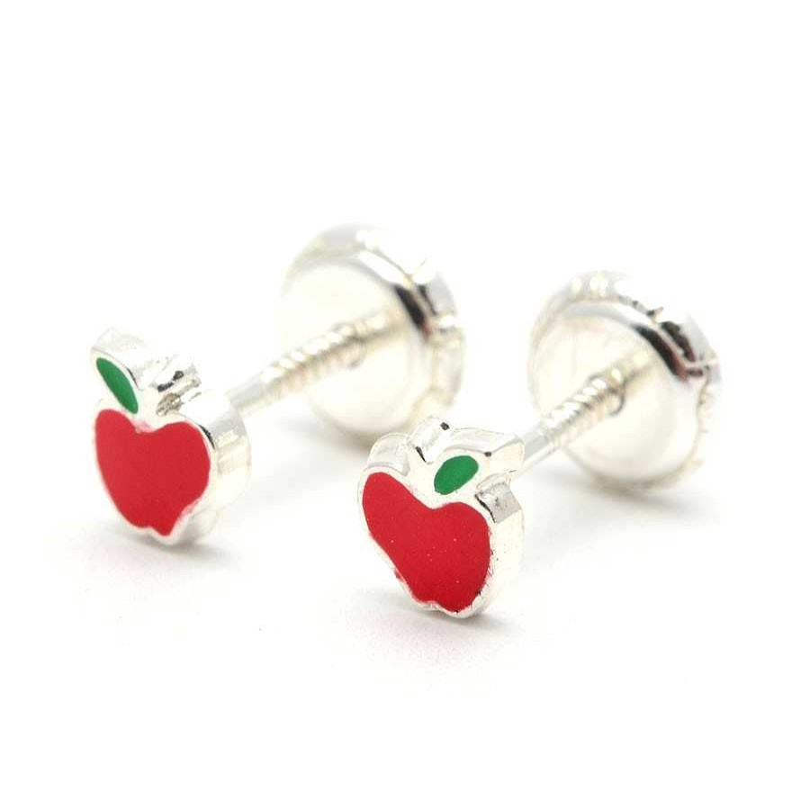 Beb Joyeria Antonio Cumplido | Pendientes Plata Manzana Roja