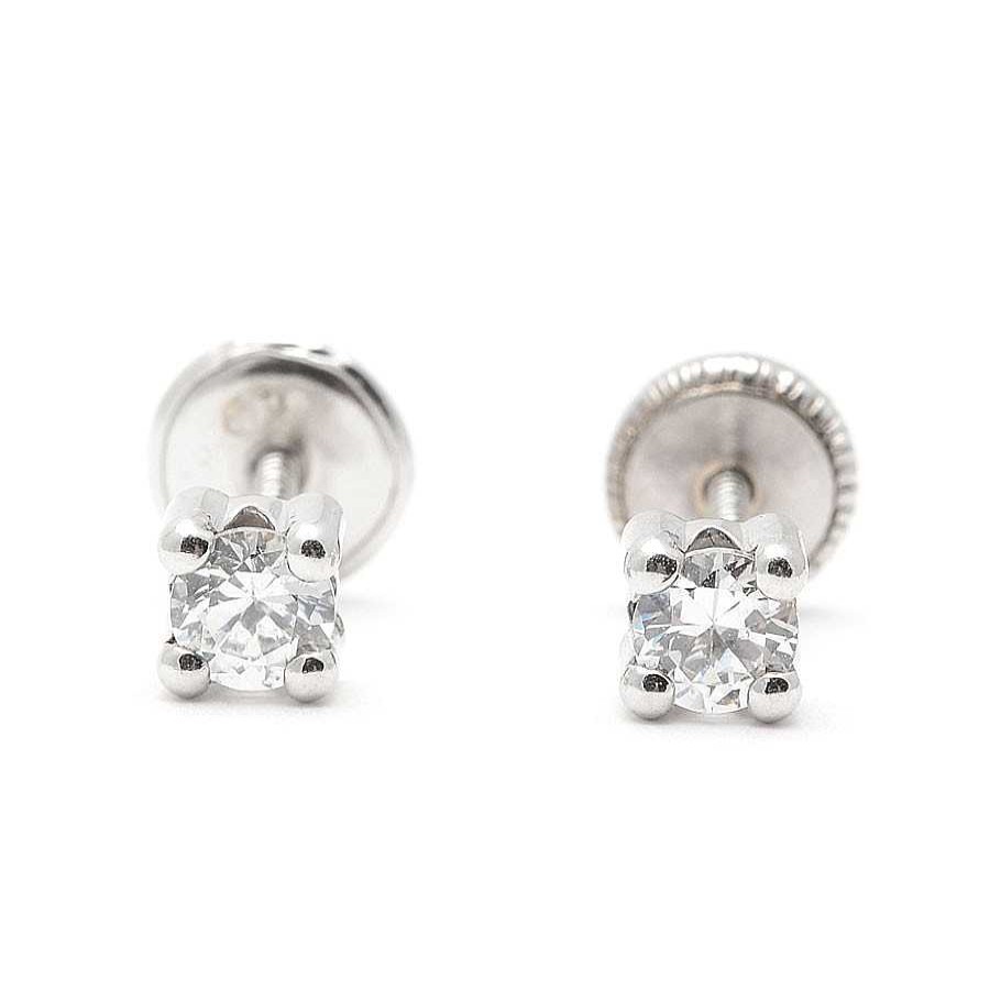 Beb Joyeria Antonio Cumplido | Pendientes Oro Blanco Circonita