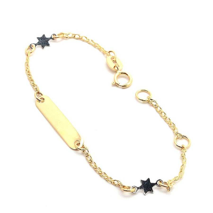 Beb Joyeria Antonio Cumplido | Pulsera Oro Placa Estrellas