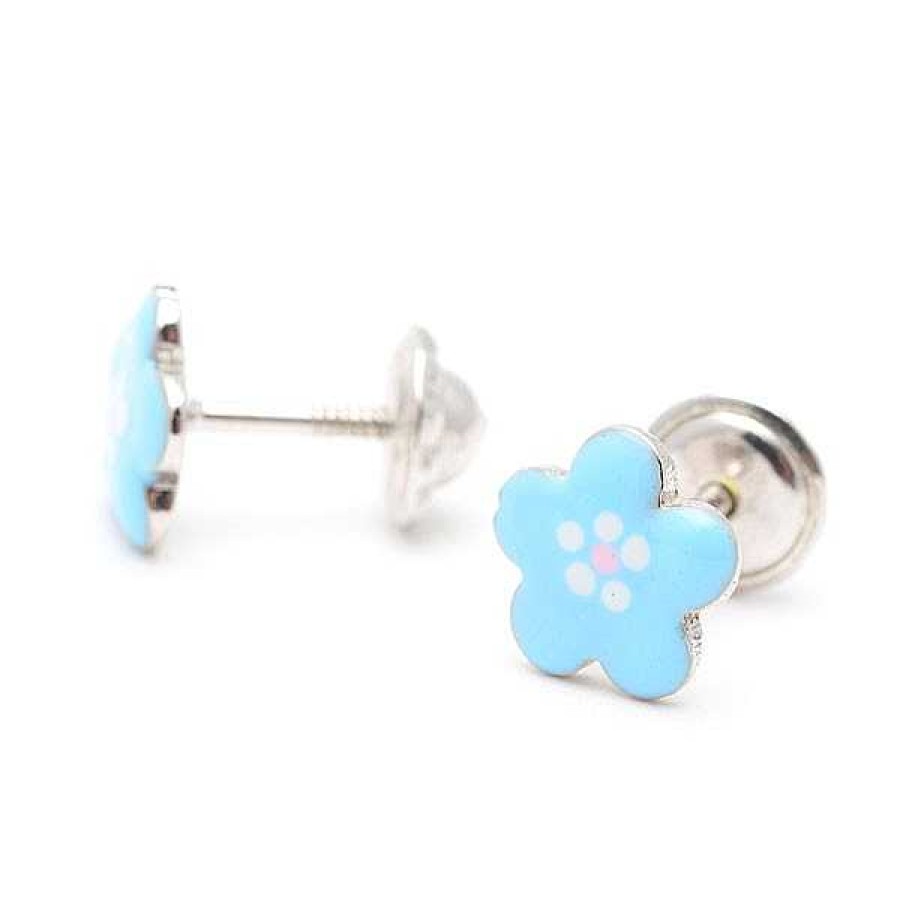 Beb Joyeria Antonio Cumplido | Pendientes Plata La Petra Flor Azul