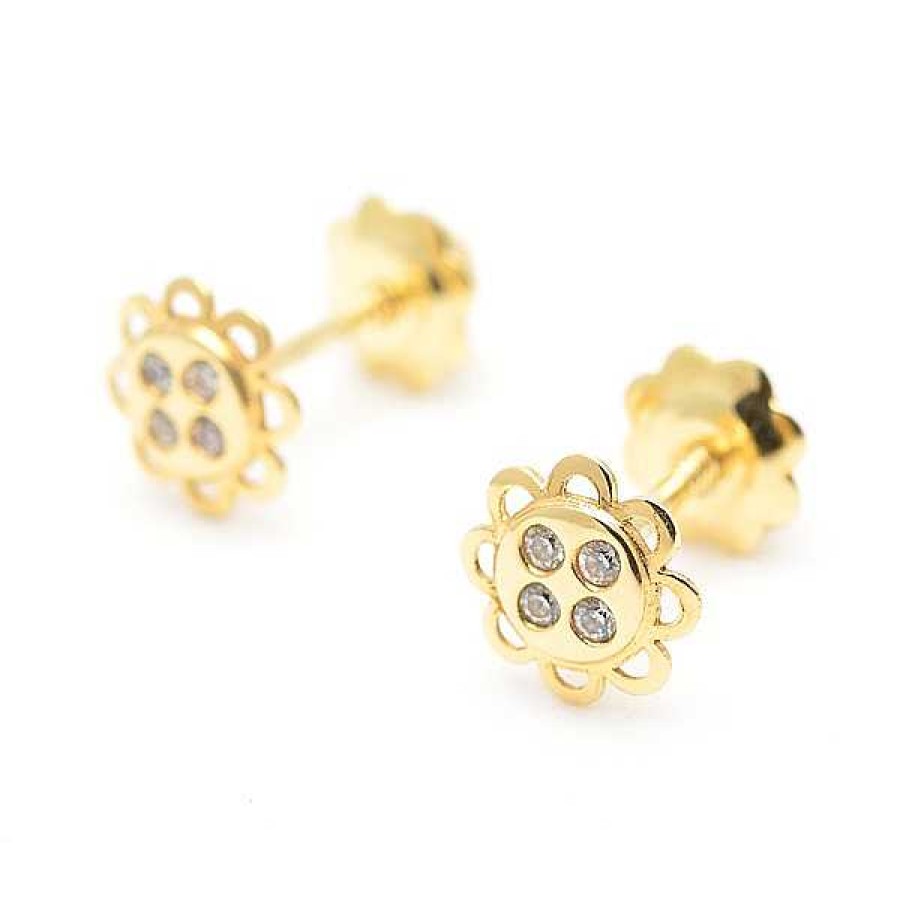 Beb Joyeria Antonio Cumplido | Pendientes Oro Flor