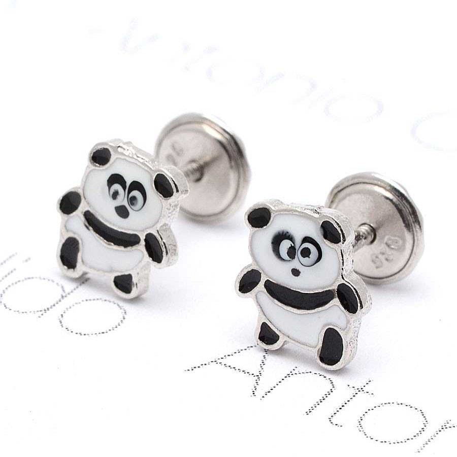 Beb Joyeria Antonio Cumplido | Pendientes Plata Oso Panda