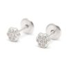 Beb Joyeria Antonio Cumplido | Pendientes Oro Blanco Beb Flores Circonitas