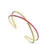 Pulseras Joyeria Antonio Cumplido | Brazalete Dorado Fucsia