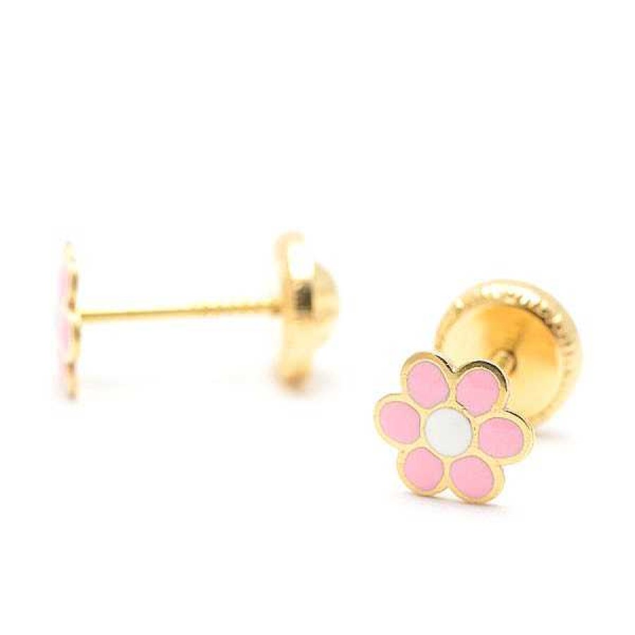 Beb Joyeria Antonio Cumplido | Pendientes Oro Flor Rosa