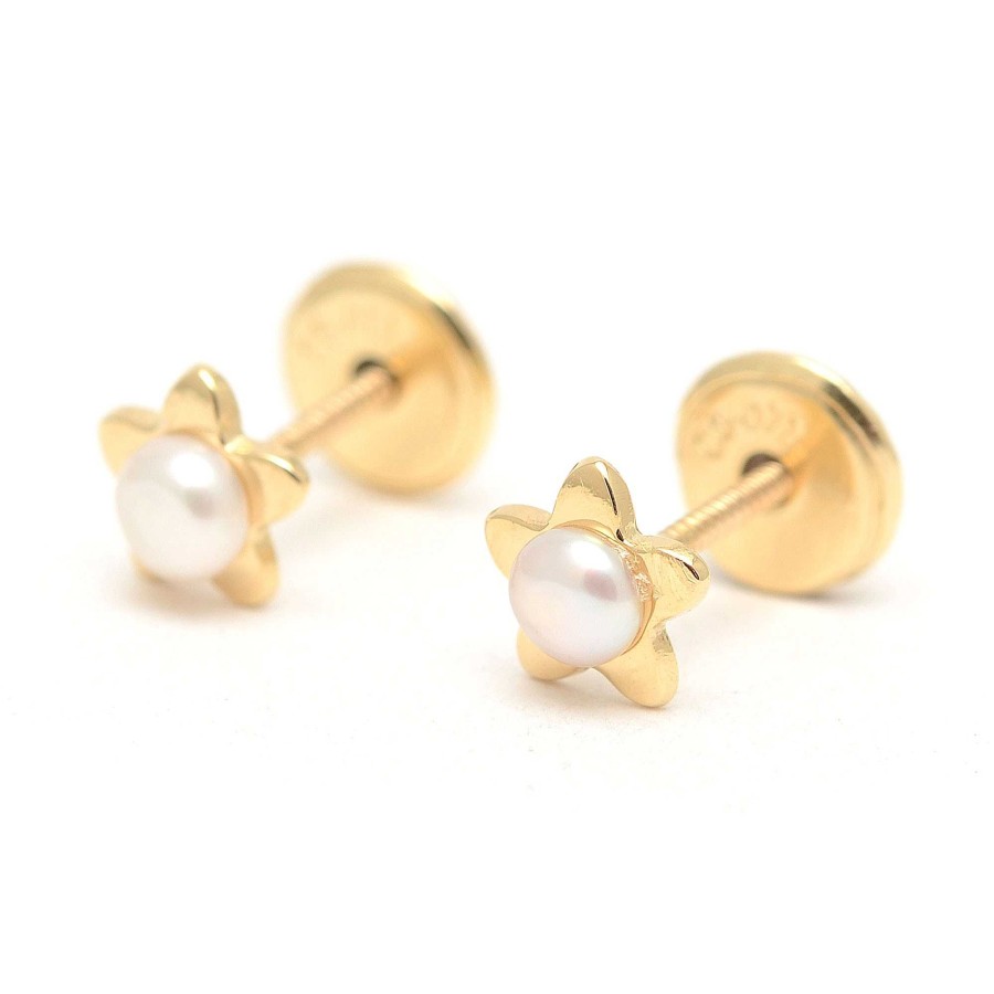 Beb Joyeria Antonio Cumplido | Pendientes Oro Beb Estrellas Perlas