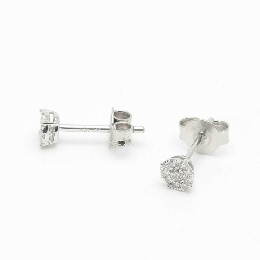 Comuniones Joyeria Antonio Cumplido Pendientes | Pendientes Diamantes Oro Blanco Roset N Peque O