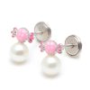 Beb Joyeria Antonio Cumplido | Pendientes Plata Perla Caramelo Rosa