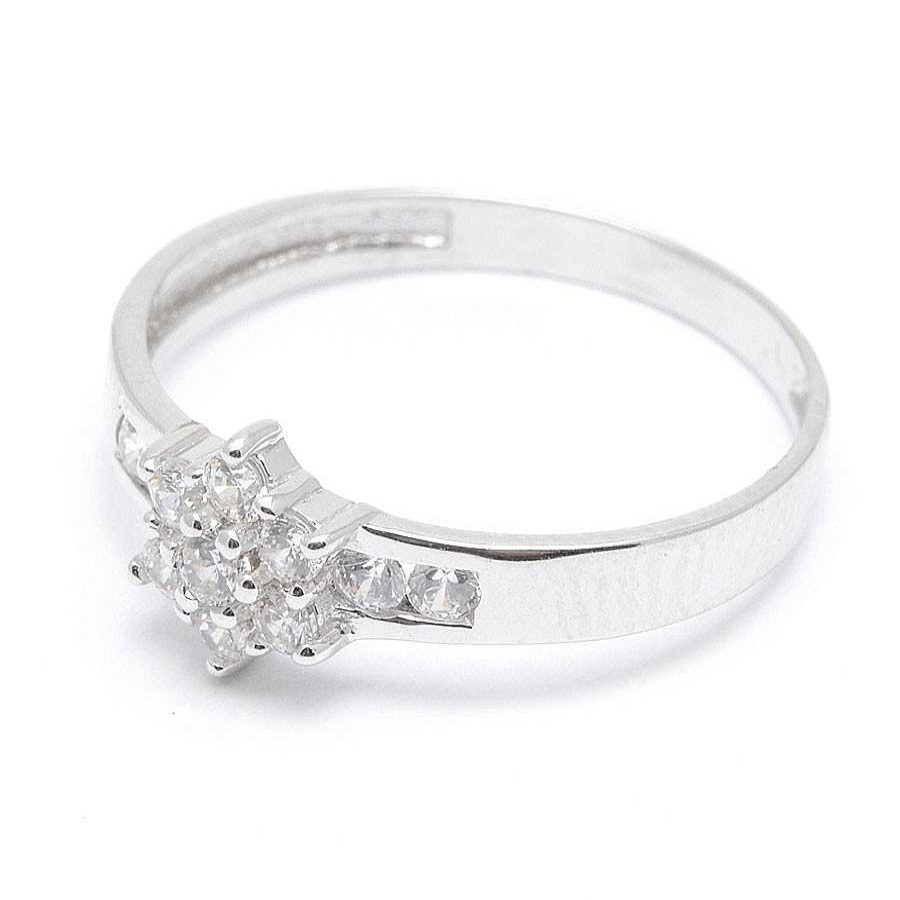 Boda Joyeria Antonio Cumplido | Sortija Oro Blanco Roset N Circonitas