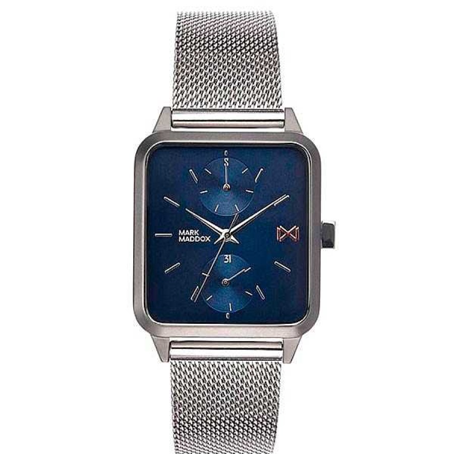 Relojes Joyeria Antonio Cumplido | Reloj Mark Maddox Cuadrado Azul Brazalete Malla