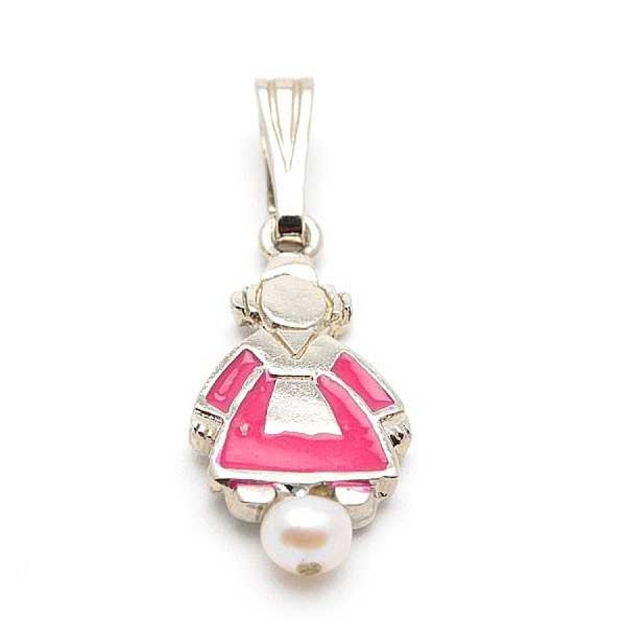 Fallas Joyeria Antonio Cumplido | Colgante Fallera Fucsia Perla