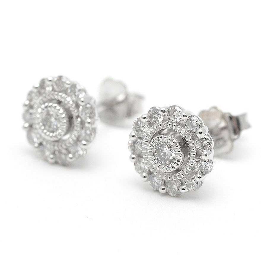 Boda Joyeria Antonio Cumplido | Pendientes Diamantes Oro Blanco Roset N