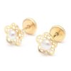 Beb Joyeria Antonio Cumplido | Pendientes Oro Perla Flor Calada