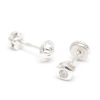 Beb Joyeria Antonio Cumplido | Pendientes Plata Rosca Flor Circonita