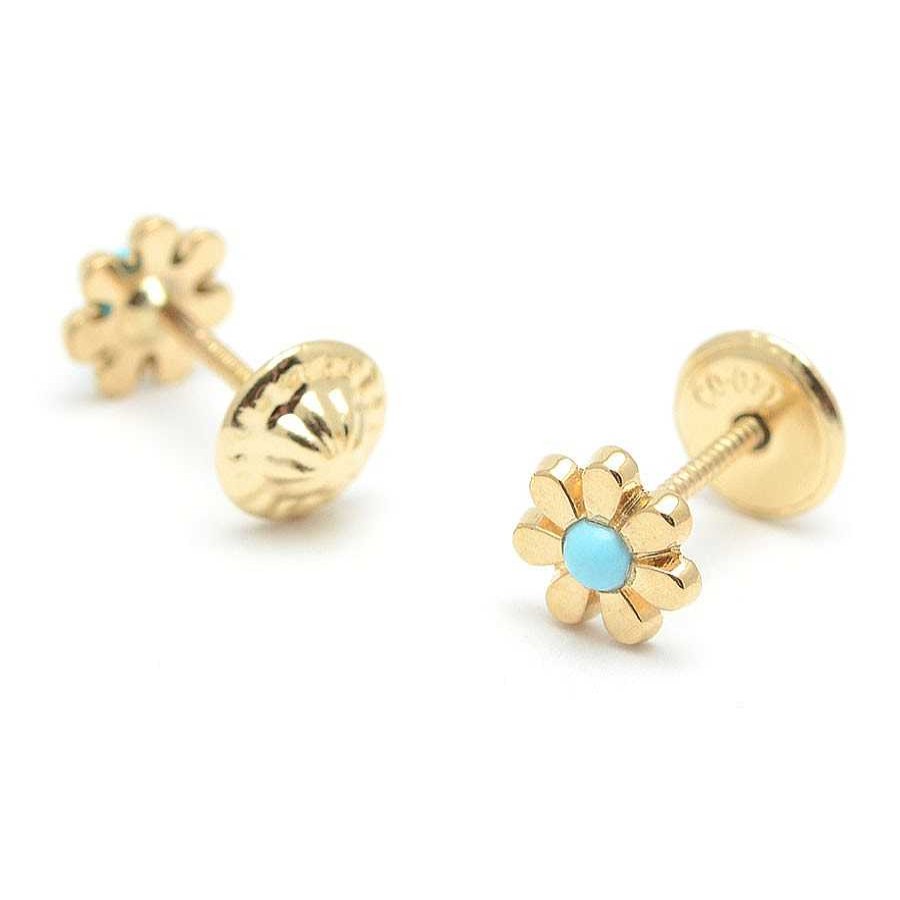 Beb Joyeria Antonio Cumplido | Pendientes Oro Margarita Turquesa