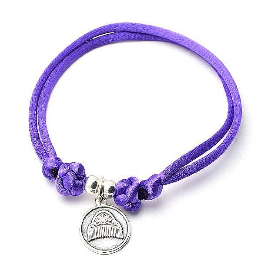 Fallas Joyeria Antonio Cumplido | Pulsera Peineta Plata Cordon Morado