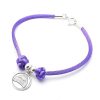 Fallas Joyeria Antonio Cumplido | Pulsera Peineta Plata Cordon Morado