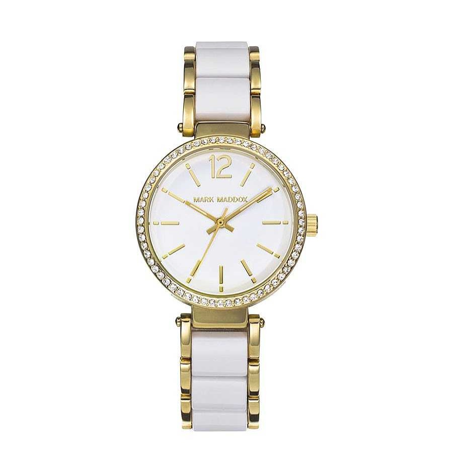 Relojes Joyeria Antonio Cumplido | Reloj Mark Maddox Brazalete Blanco Dorado