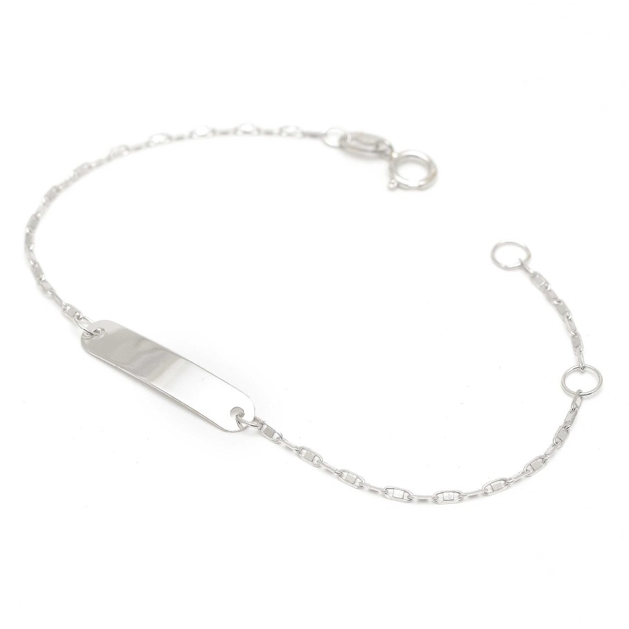 Beb Joyeria Antonio Cumplido | Pulsera Oro Blanco Beb Placa