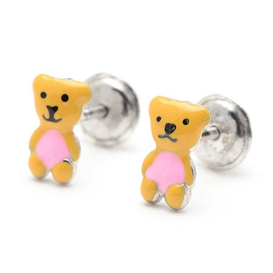 Beb Joyeria Antonio Cumplido | Pendientes Plata Osito Rosa