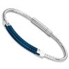 Pulseras Joyeria Antonio Cumplido | Pulsera Lotus Cord N Acero Tubo Azul