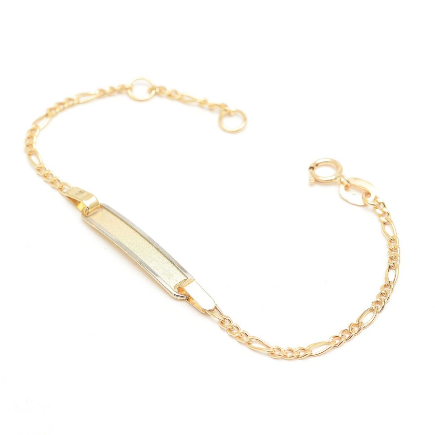 Beb Joyeria Antonio Cumplido | Pulsera Oro Beb Placa Bicolor