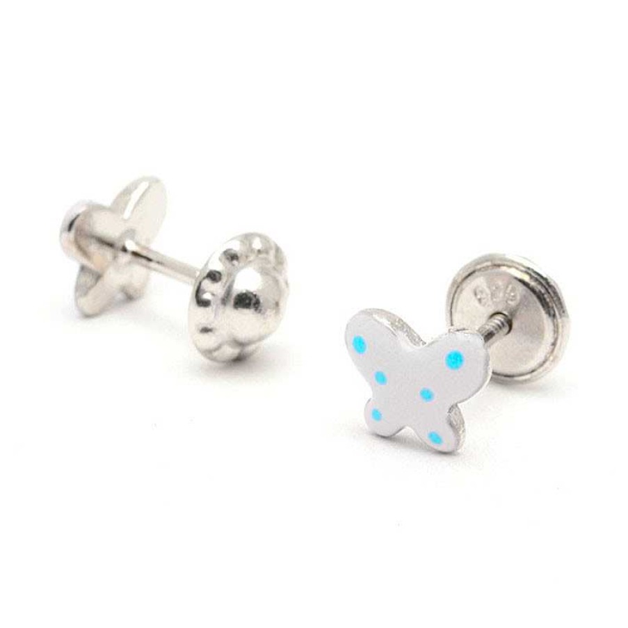 Beb Joyeria Antonio Cumplido | Pendientes Plata Mariposa Blanca