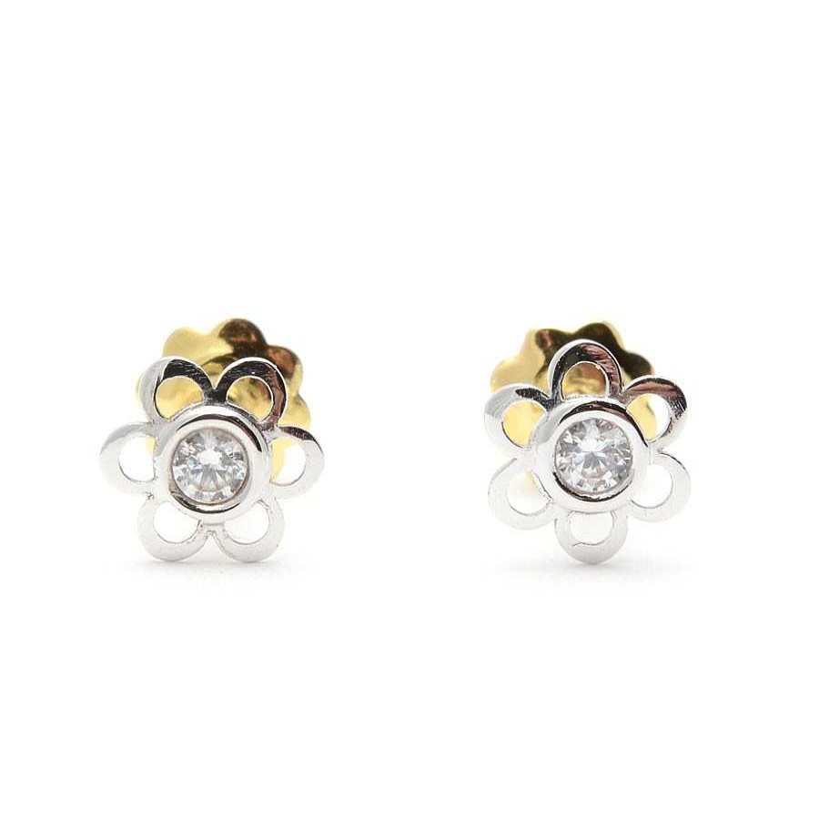 Beb Joyeria Antonio Cumplido | Pendientes Oro Margarita Circonita