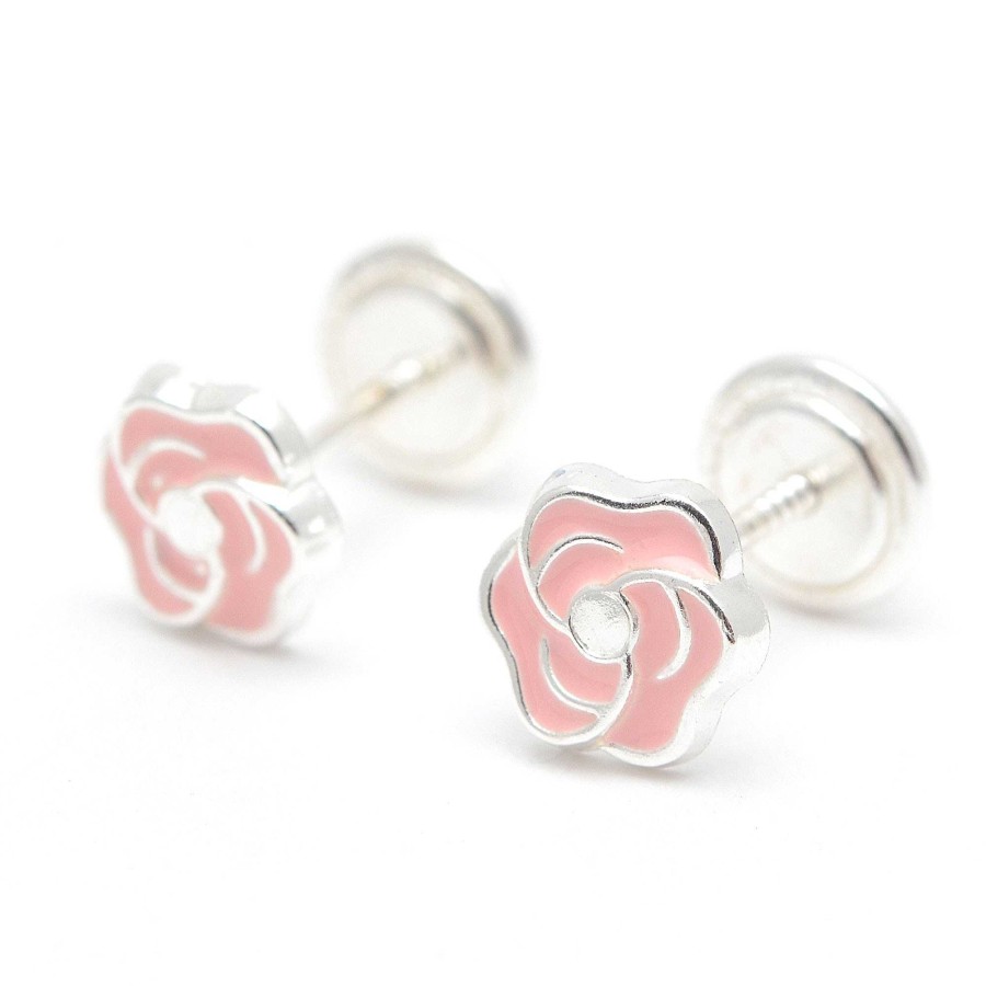 Beb Joyeria Antonio Cumplido | Pendientes Plata Flor Rosa