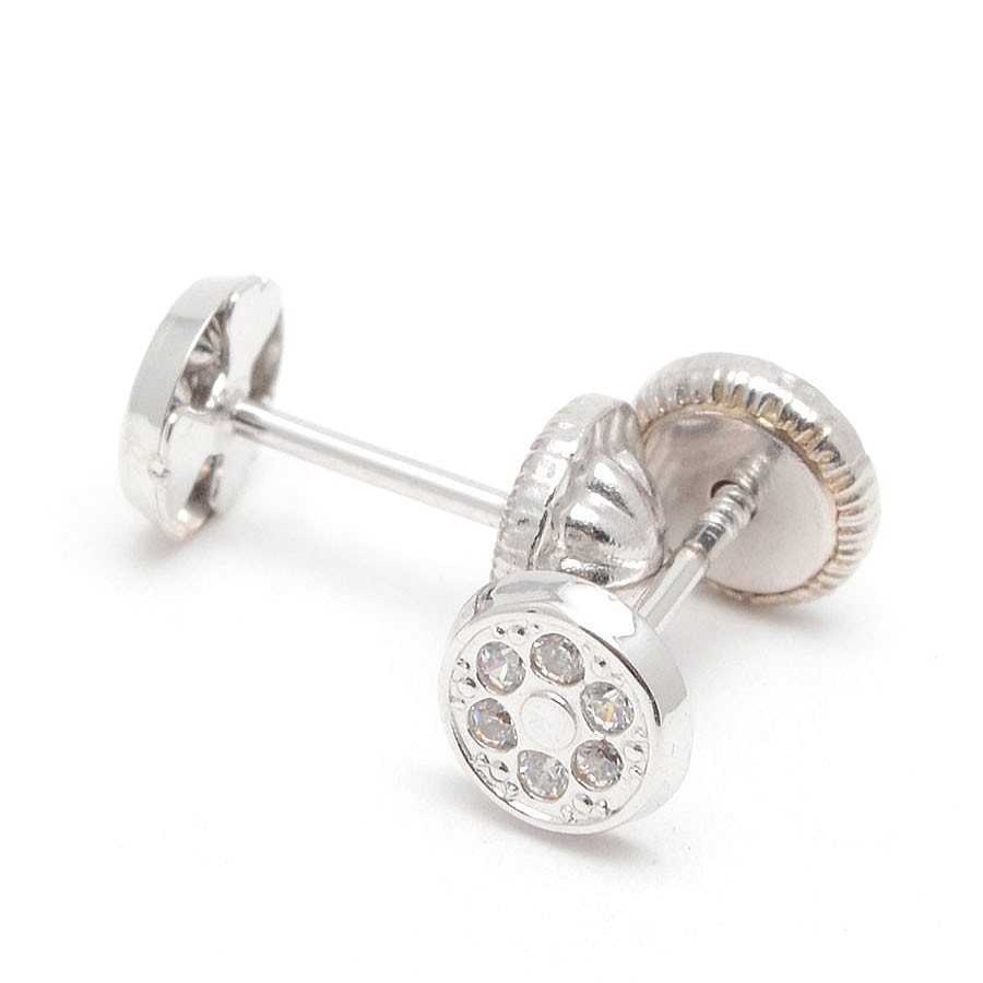 Beb Joyeria Antonio Cumplido | Pendientes Oro Blanco C Rculo Circonitas