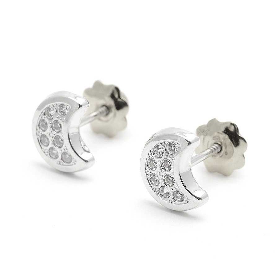 Beb Joyeria Antonio Cumplido | Pendientes Oro Blanco Luna