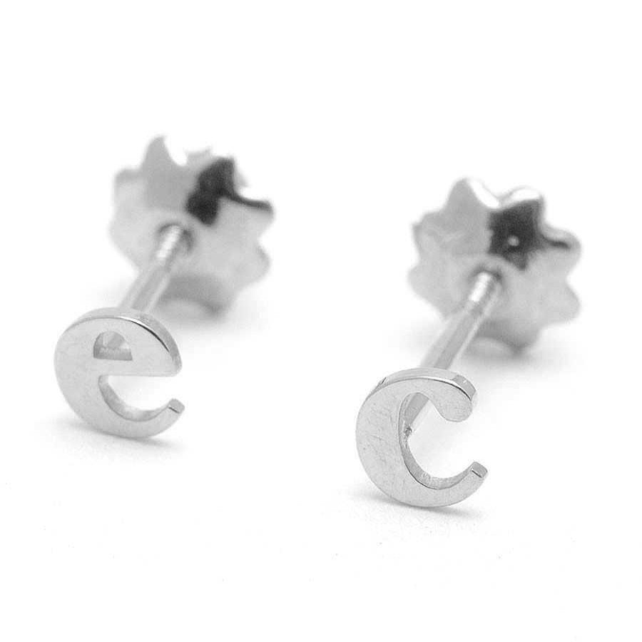 Beb Joyeria Antonio Cumplido | Pendientes Oro Blanco Beb Letras Personalizables