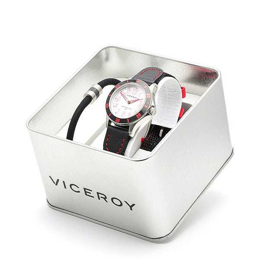 Comuniones Joyeria Antonio Cumplido Relojes | Estuche Viceroy Reloj Correa Tela Pulsera Goma Negra