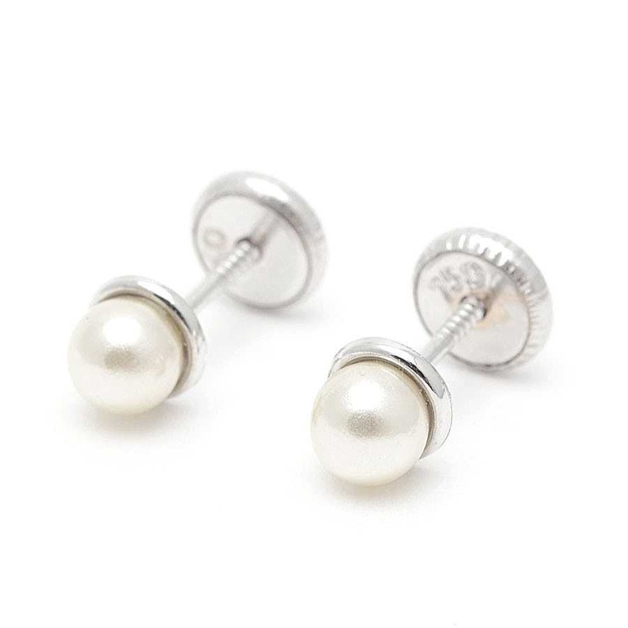 Beb Joyeria Antonio Cumplido | Pendientes Oro Blanco Perla