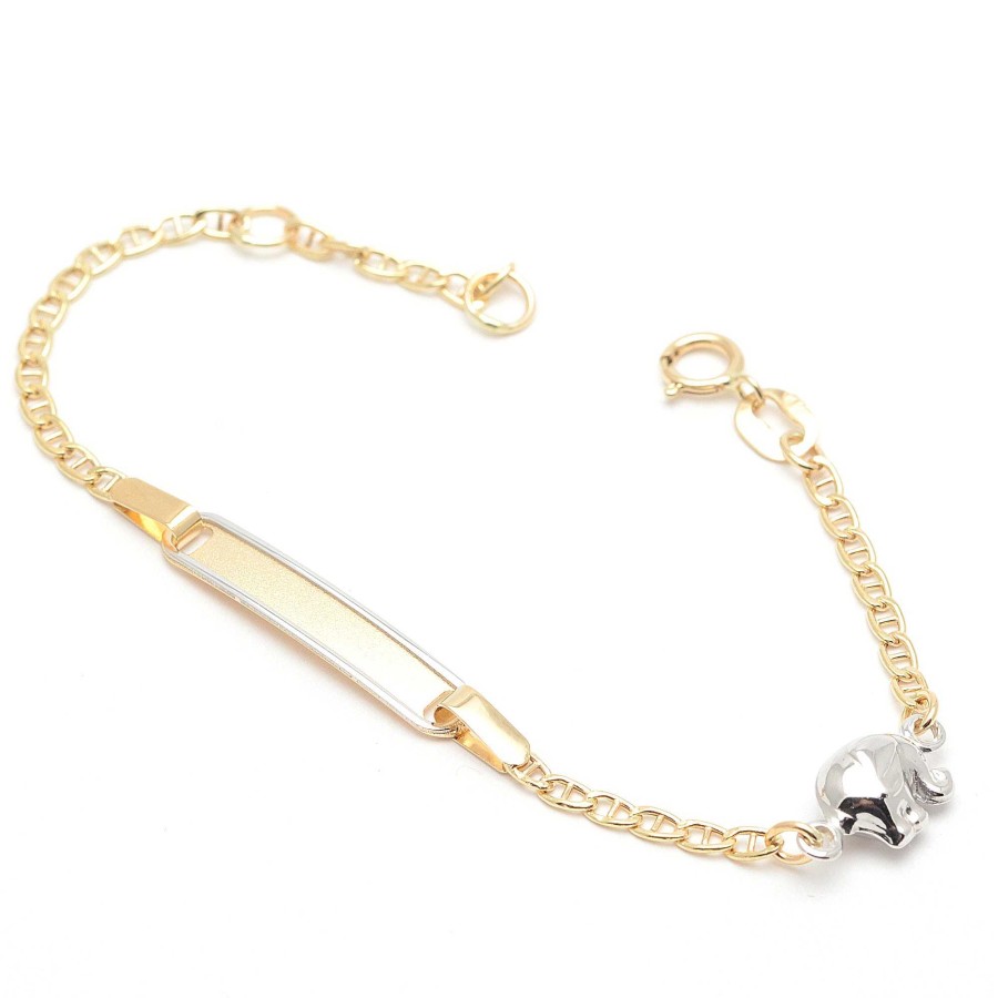 Beb Joyeria Antonio Cumplido | Pulsera Oro Beb Elefante Placa Nombre