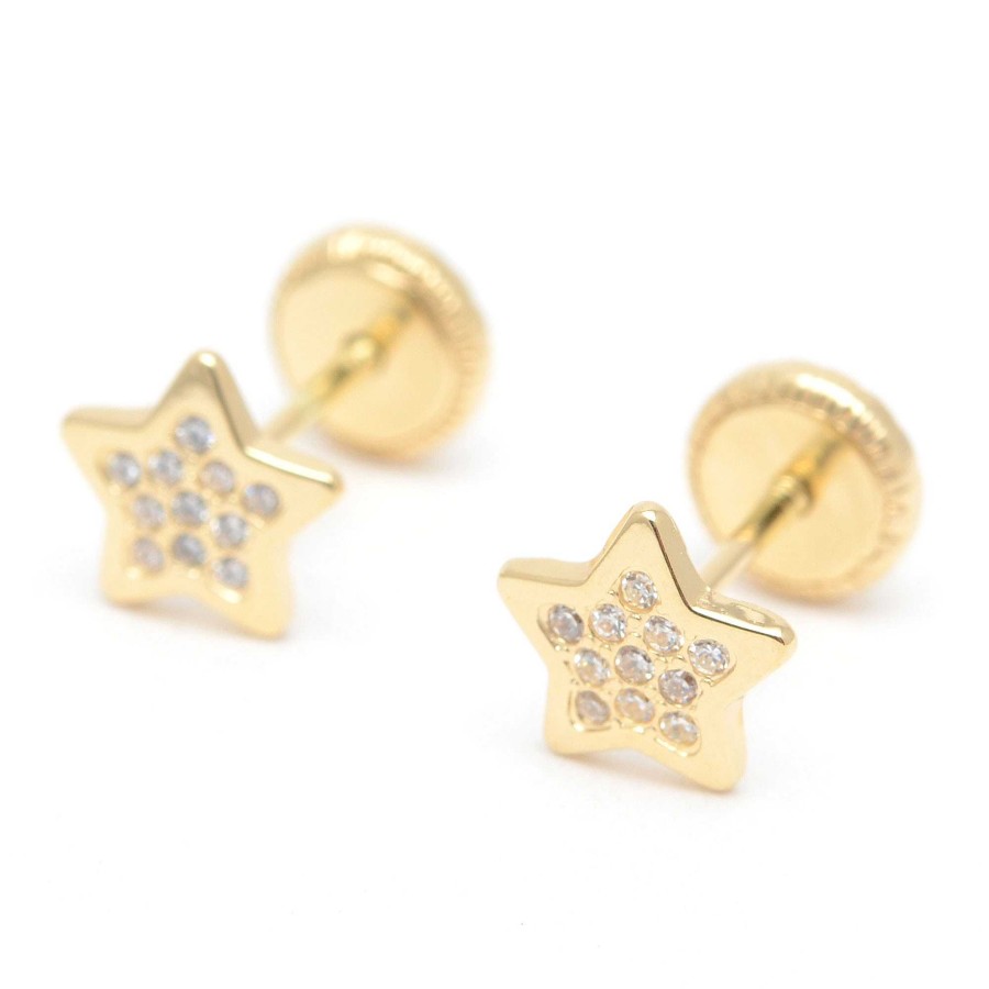 Beb Joyeria Antonio Cumplido | Pendientes Oro Beb Estrella Circonitas